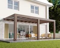 Palram Canopia Helsinki 3m x 6m Cedar Wood Patio Cover