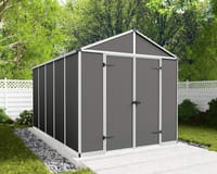Palram Canopia Rubicon 8x12 Dark Grey Plastic Shed