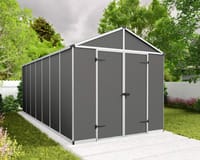 Palram Canopia Rubicon 8x17 Dark Grey Plastic Shed
