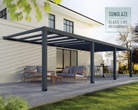 Palram Canopia Stockholm 3.4m x 9.5m Patio Cover in Grey