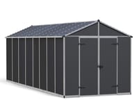 Palram Canopia Rubicon 8x20 Dark Grey Plastic Shed