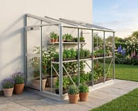 Elite Windsor 4x8 Lean to Greenhouse - 3mm Toughened Glazing