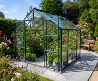 Vitavia 8x10 Green Phoenix 8300 Greenhouse - Horticultural Glass