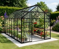 Vitavia 8x14 Black Phoenix 11500 Greenhouse - Toughened Glass