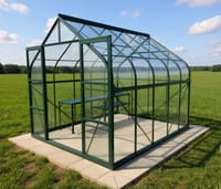 Vitavia 8x10 Green Saturn 8300 Greenhouse - Horticultural Glass