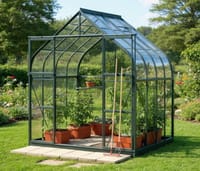 Vitavia 8x8 Green Saturn 6700 Greenhouse - Horticultural Glass