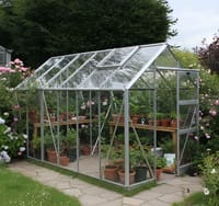 Elite High Eave 6x12 Greenhouse Package - Toughened Glazing