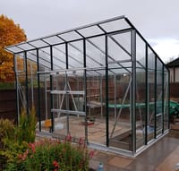 Elite Edge 8x14 Pent Roof Greenhouse - Toughened Glazing