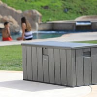 Lifetime 568 Litre Plastic Outdoor Storage Box Brown