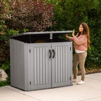 Lifetime Horizontal Plastic Outdoor Storage Unit
