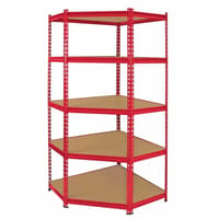 Bulldog 90cm 5 Tier Corner Racking in Red