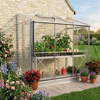 Elite Windsor 4x6 Lean to Greenhouse - 3mm Toughened Glazing