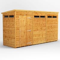 Power 12x4 Pent Security Shed Single Door