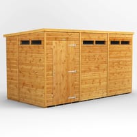 Power 12x6 Pent Security Shed Single Door