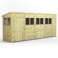 Power 18x4 Premium Pent Wooden Shed