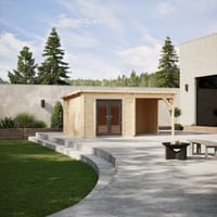 Power 18x18 Canopy Log Cabin 44mm