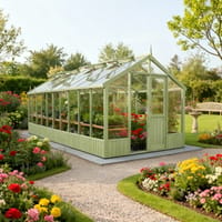 Swallow Raven 8x20 Painted Wooden Greenhouse