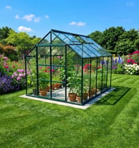 Vitavia 8x10 Green Jupiter 8300 Greenhouse Short Pane - Toughened Glass