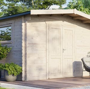 Power 10x14 Chalet Workshop Log Cabin