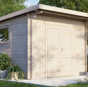 Power 12x14 Pent Workshop Log Cabin