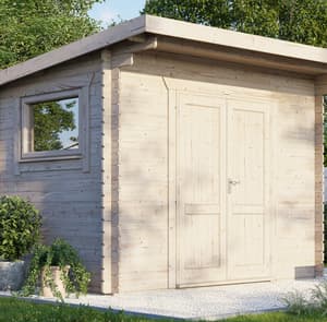Power 12x8 Pent Workshop Log Cabin