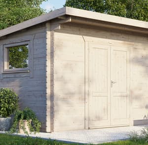 Power 14x10 Pent Workshop Log Cabin