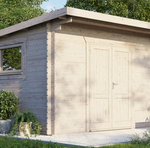Power 14x12 Pent Workshop Log Cabin
