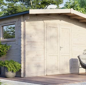 Power 8x14 Chalet Workshop Log Cabin