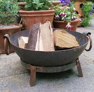 40cm Kadai BBQ Fire Pit Bowl Set