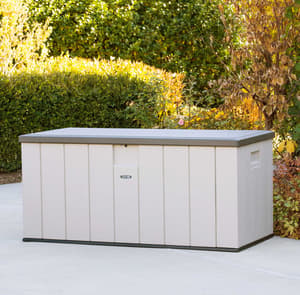 Lifetime 568 Litre Plastic Outdoor Storage Box Desert Sand