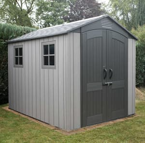 Lifetime 7x9.5 Plastic Shed Light Grey