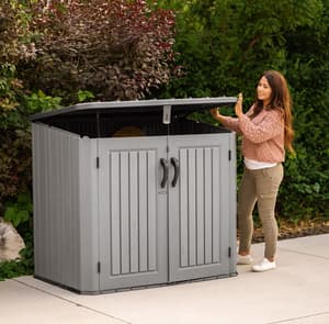 Lifetime Horizontal Plastic Outdoor Storage Unit