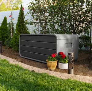 Lifetime 515 Litre Plastic Outdoor Storage Box Storm Dust
