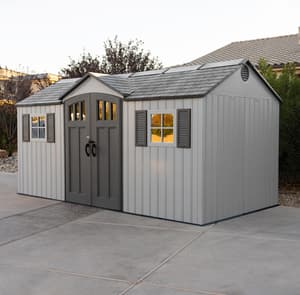 Lifetime 15x8 Plastic Shed Light Grey