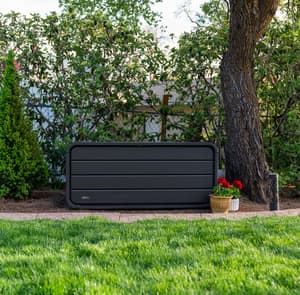 Lifetime 515 Litre Plastic Outdoor Storage Box Carbonized Grey