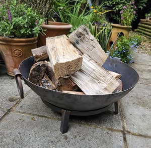 60cm Kadai BBQ Fire Pit Bowl Set