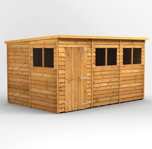 Power 12x8 Overlap Pent Wooden Shed