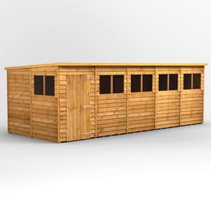 Power 20x8 Overlap Pent Wooden Shed