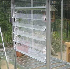Elite Silver 5 Blade Louvre Vent Toughened
