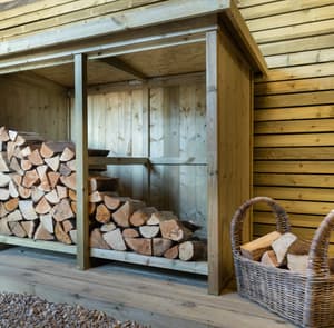 Garden Village Billington Small Wooden Log Store