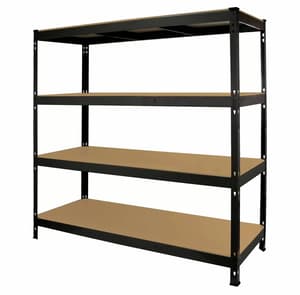 Bulldog 160cm x 60cm 4 Tier Shelving in Black