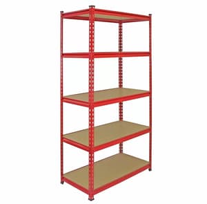 Bulldog 90cm x 45cm 5 Tier Shelving in Red