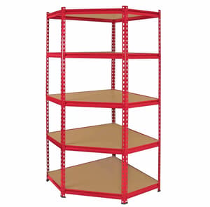 Bulldog 90cm 5 Tier Corner Racking in Red