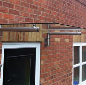 Radiant 120cm Glass Door Canopy
