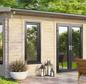 Power 14x14 Apex Log Cabin 44mm