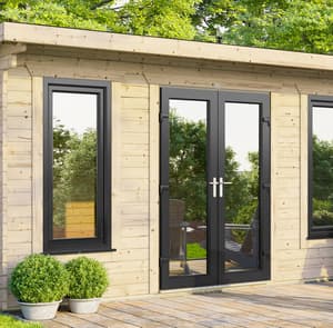 Power 16x10 Pent Log Cabin 44mm