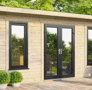 Power 18x10 Pent Log Cabin 44mm