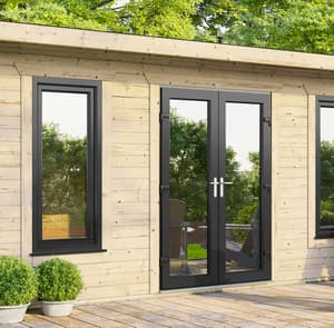 Power 18x12 Pent Log Cabin 44mm
