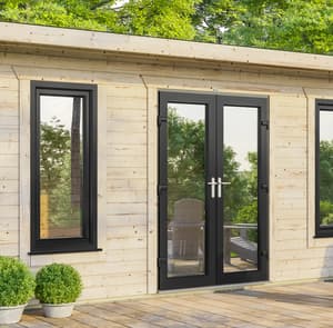 Power 20x12 Pent Log Cabin 44mm