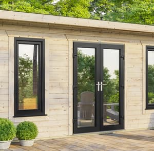 Power 20x16 Pent Log Cabin 44mm